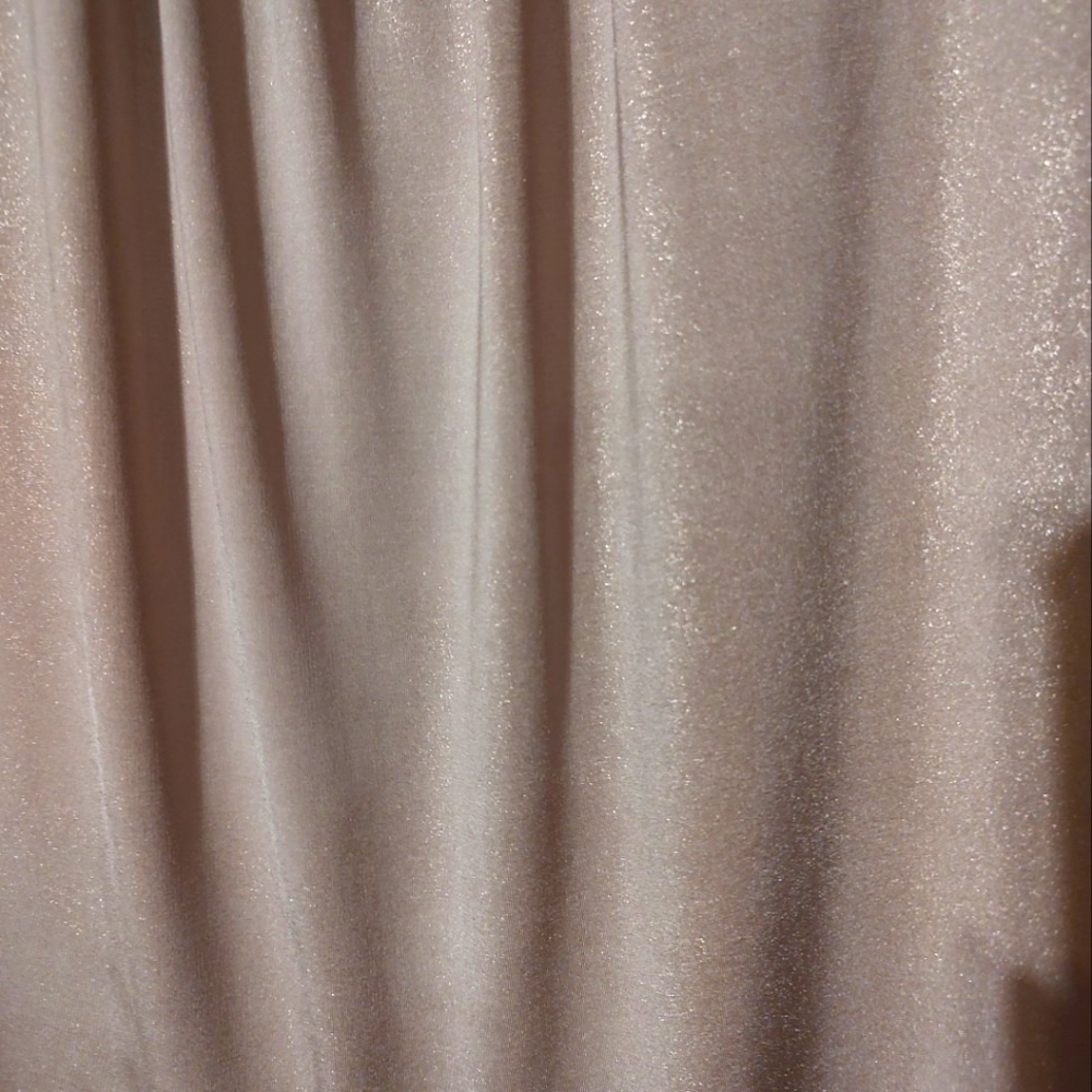 🐈 Striking Chico's Travelers Light Gold Lame Metallic Pleated Cami Tank - L (2) - Picture 14 of 16